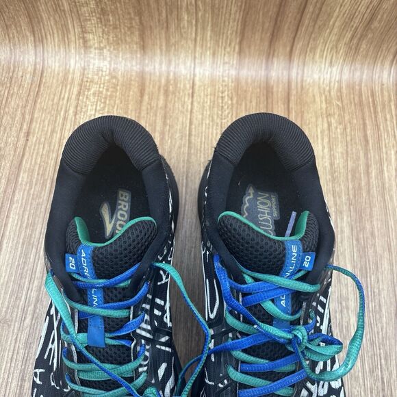 Brooks Adrenaline GTS 20 Run Happy Black Running Shoes 1103071D090 Men Sz 11.5 D - Picture 7 of 9